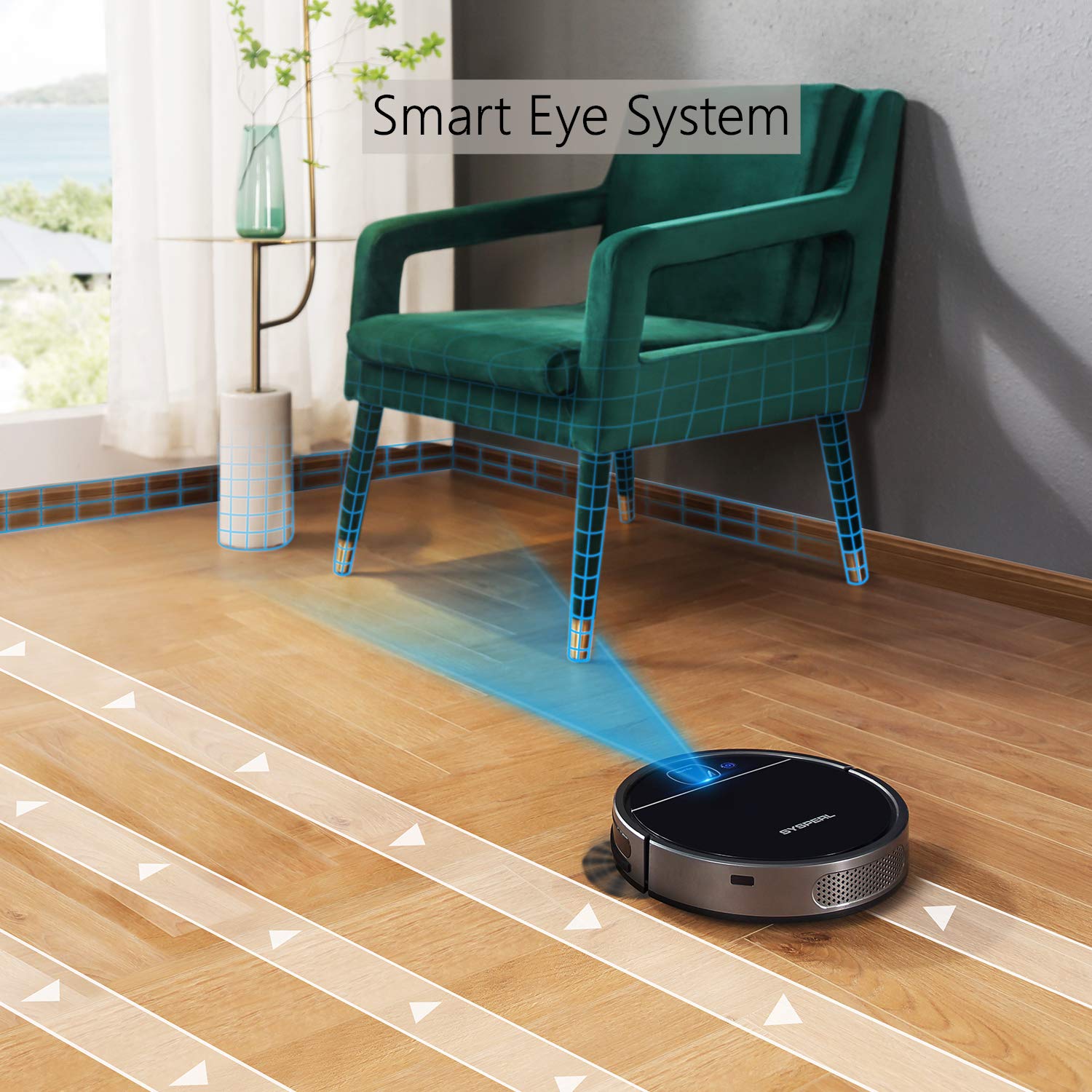 Robot Vacuum Cleaner,SYSPERL V50 Robotic Vacuum Cleaner with